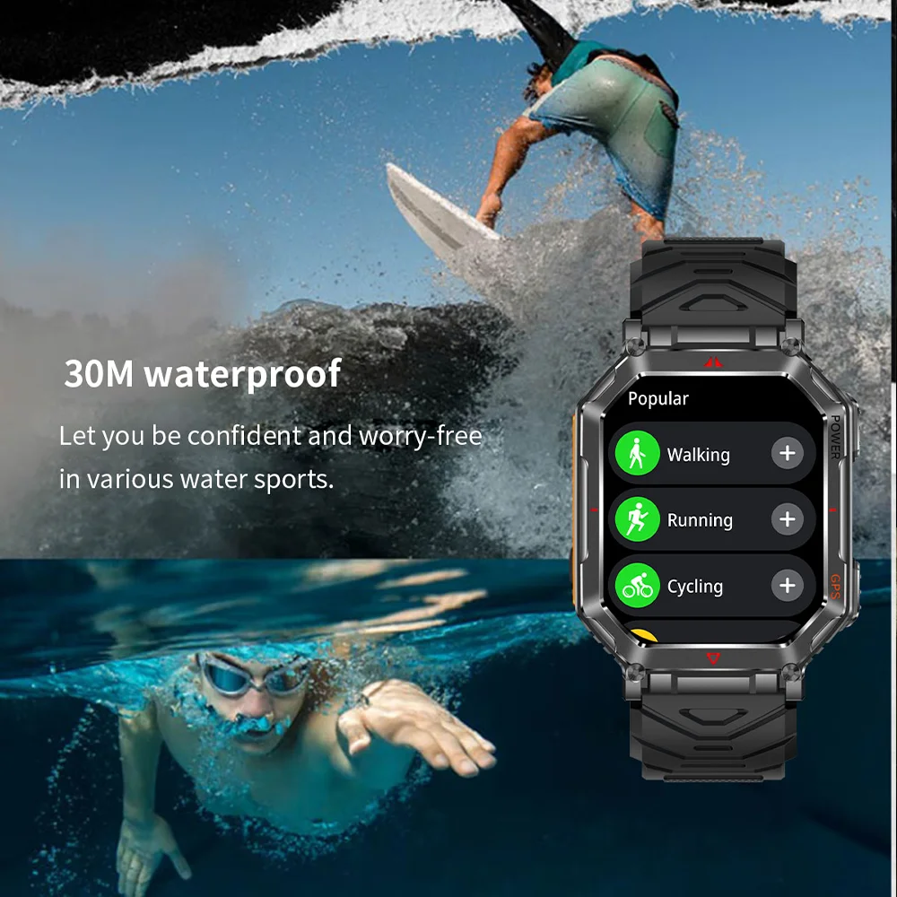 T-REX3 2026 جديد الرجال العسكرية GPS Smartwatch 2.01 "AMOLED شاشة ثنائي النطاق GPS البوصلة بلوتوث دعوة 3ATM مقاوم للماء ساعة ذكية