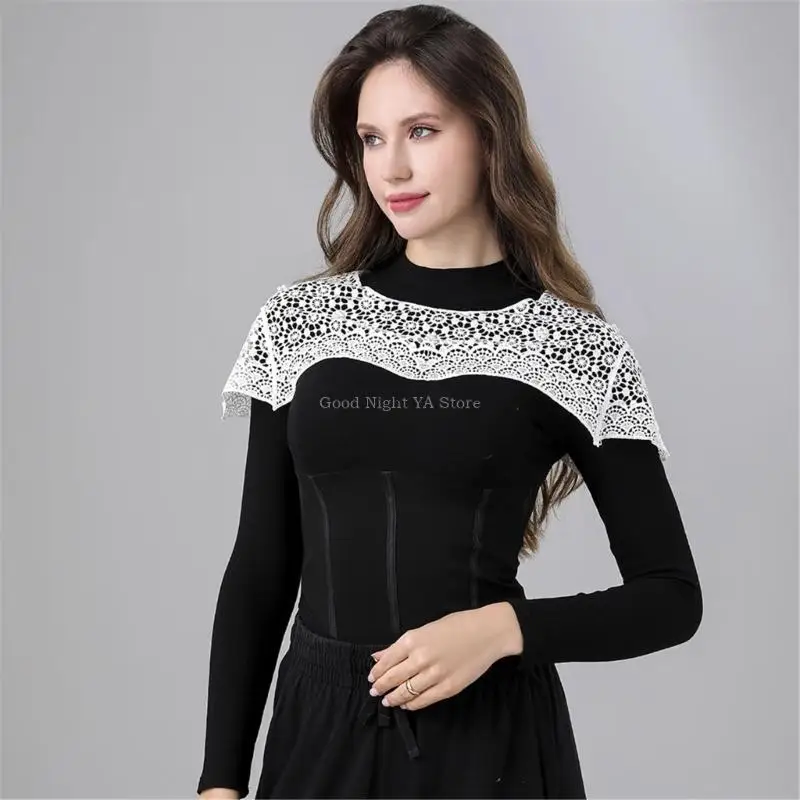 Camicetta staccabile falsa camicia collo bottimo per donne e ragazze