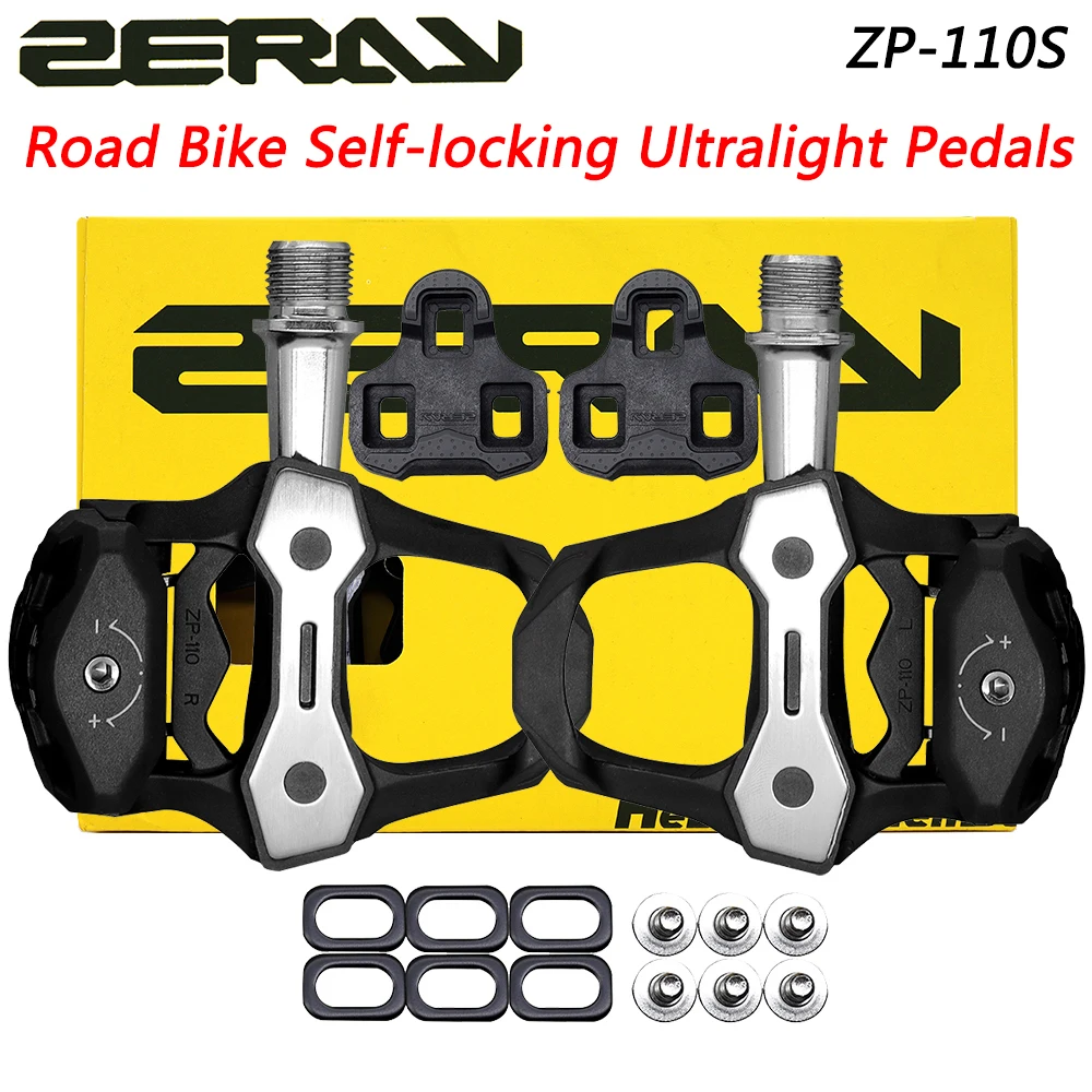 

ZERAY ZP-110S Road Bike Pedal Self-locking Ultralight Carbon Fibre PA Material Bearing Pedal for Road Gravel Bicycle Parts