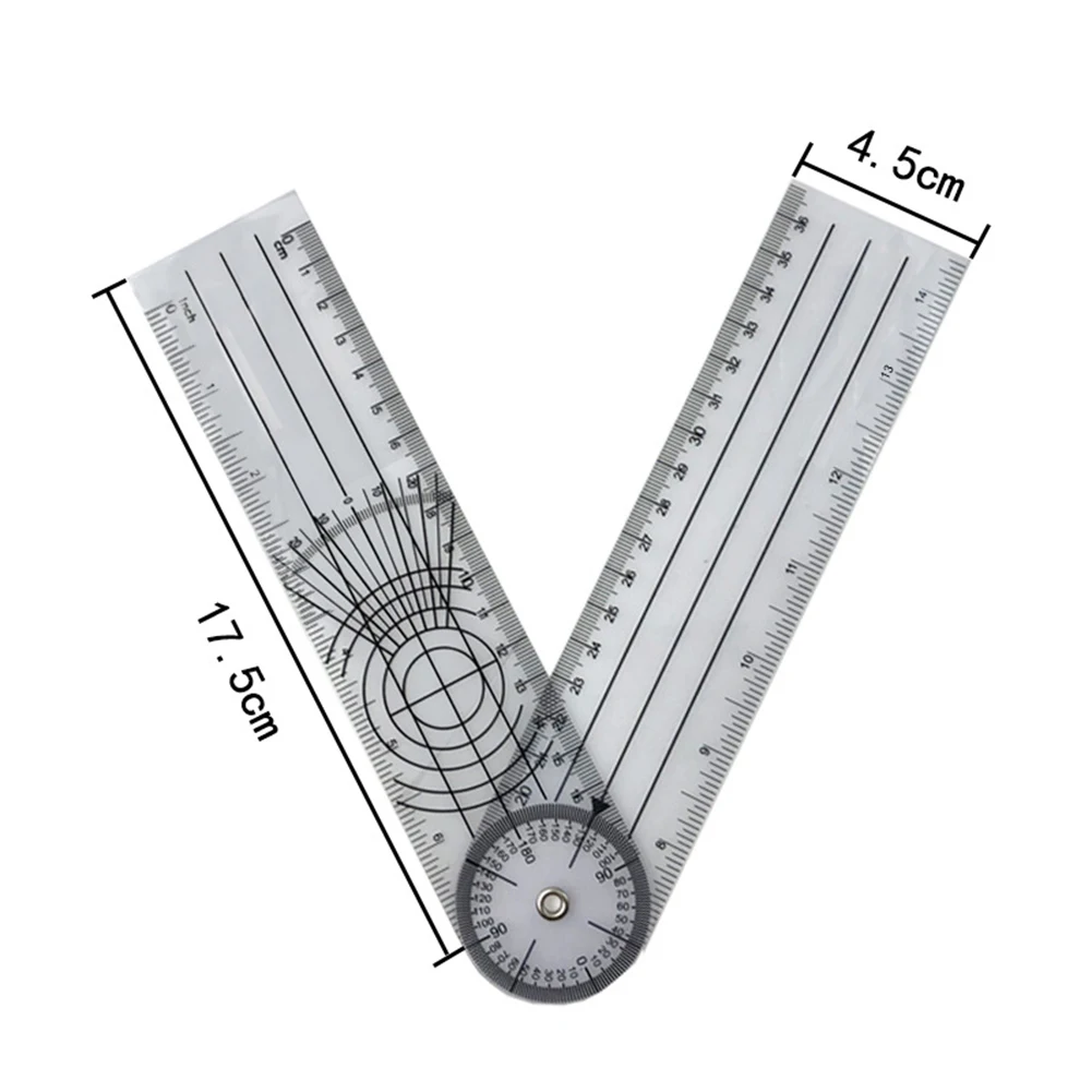 Goniomètre professionnel résistant à l'usure, règle de mesure, accessoires de recherche d'angle, outil orthopédique pour coudes et genoux, 360