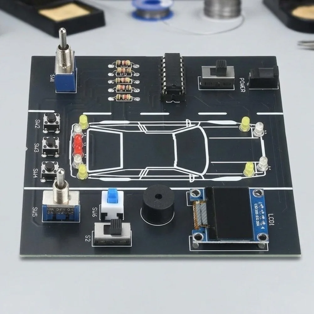 Beginner-Friendly Car Driving Simulation Kit for Learning Soldering Techniques and Automotive Lighting Circuits