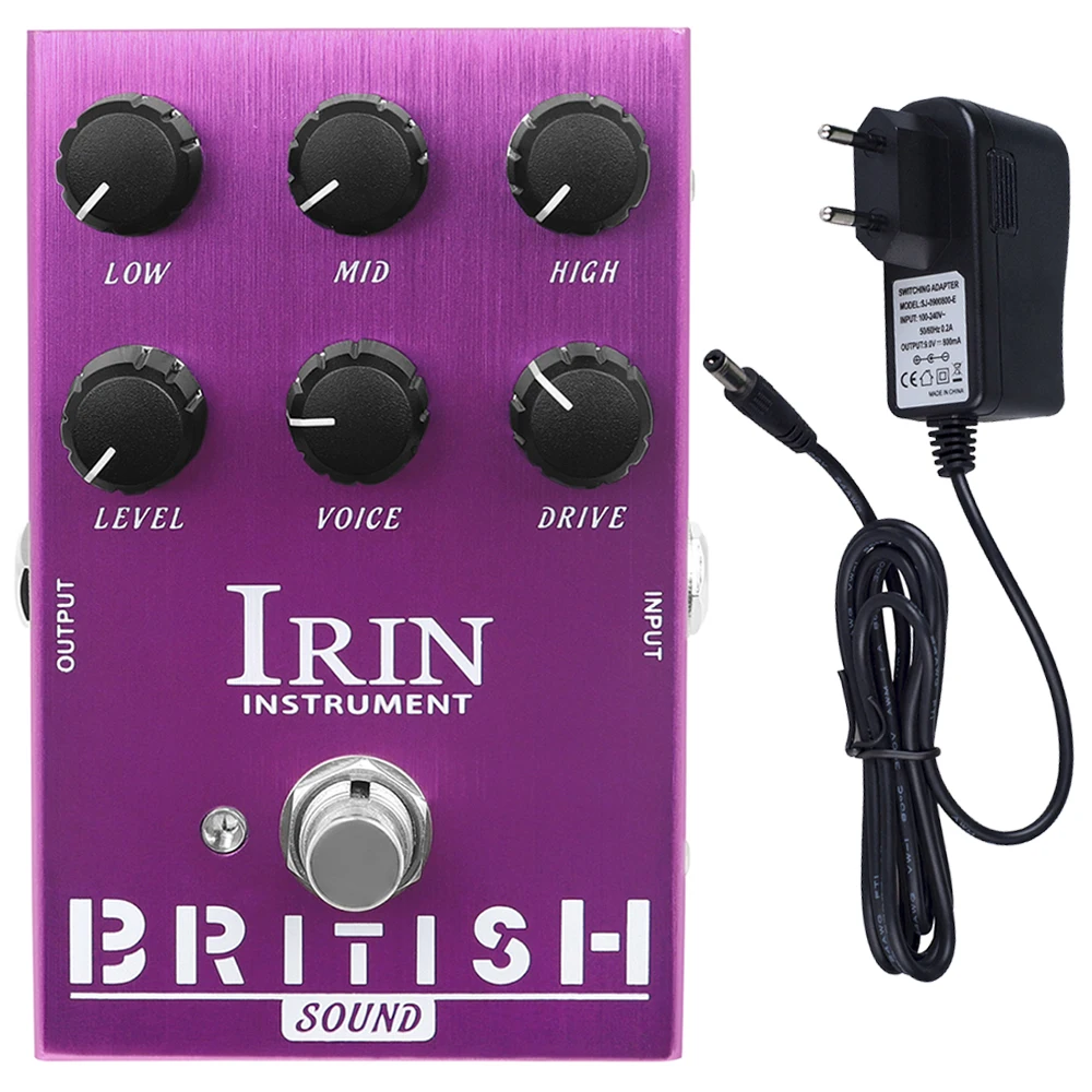 

IRIN AN-31 British Sound Rock Amp Simulator Guitar Effect Pedal Brit-Rock Era BluesBreaker Overdrive Effect Pedal with Adapter