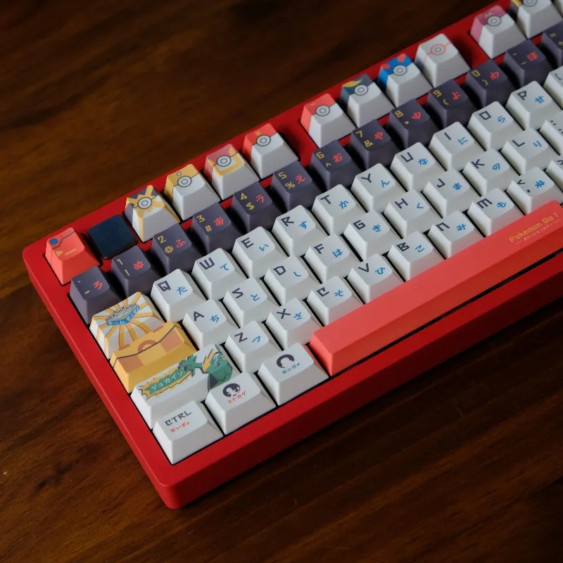 

Cartoon anime Pokemon keycap PBT material thermal sublimation Mechanical keyboard replacement key，cross axis MOA original height
