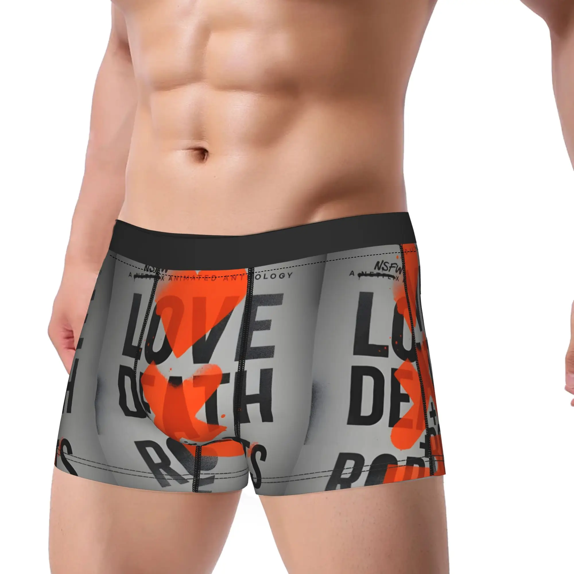 lLove Death And Robots Original lLove Death and Robots Underpants Homme Panties Men's Underwear Print Shorts Boxer Briefs