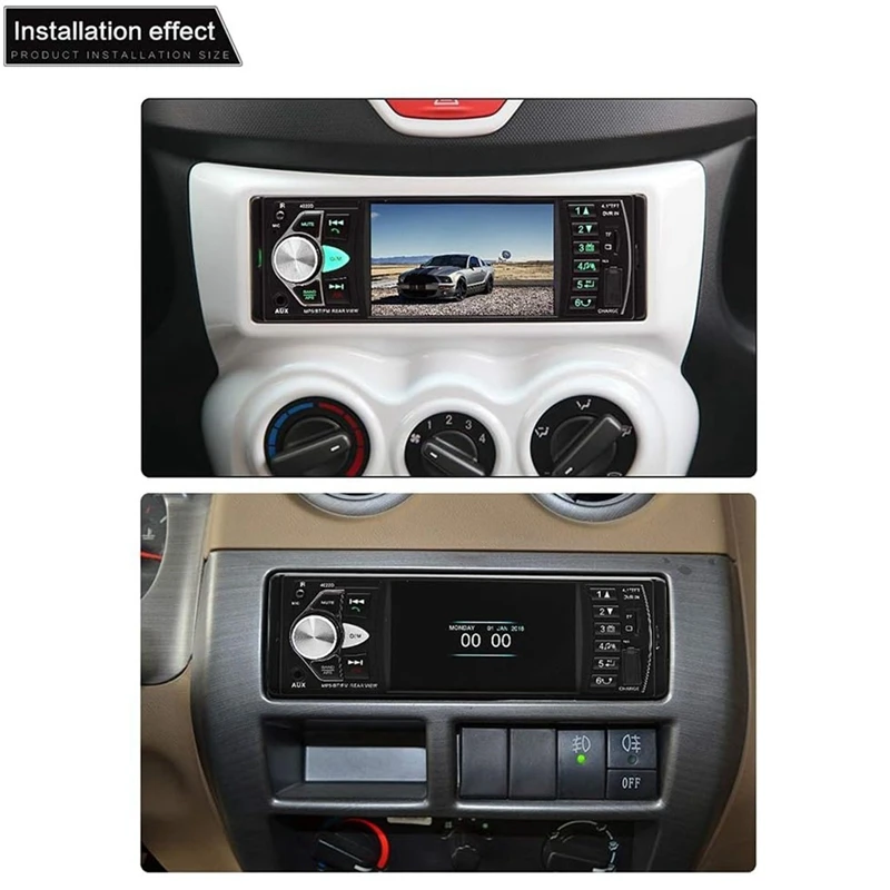 Car Radio 1 Din Stereo MP5 Player Bluetooth FM USB Autoradio 4022D With 12 Lights Camera