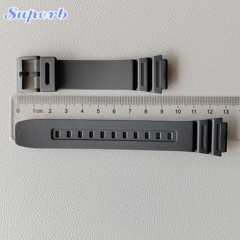 Correa de reloj de resina de 18mm para Casio AE1200/1300/A158/W/A168 /F-91W/F105/F108, pulsera de repuesto para reloj deportivo para hombre