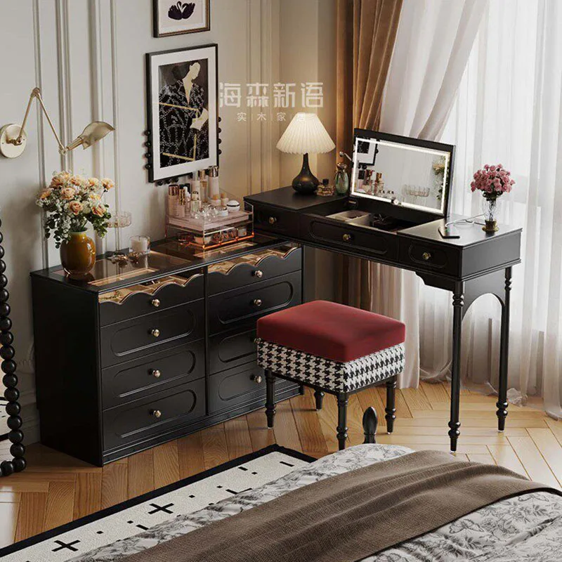 Beauty Bedroom Vanity Table Women Makeup Accessories Mirror Modern Dressing Table Comfortable Luxury Vestidores Trendy Furniture