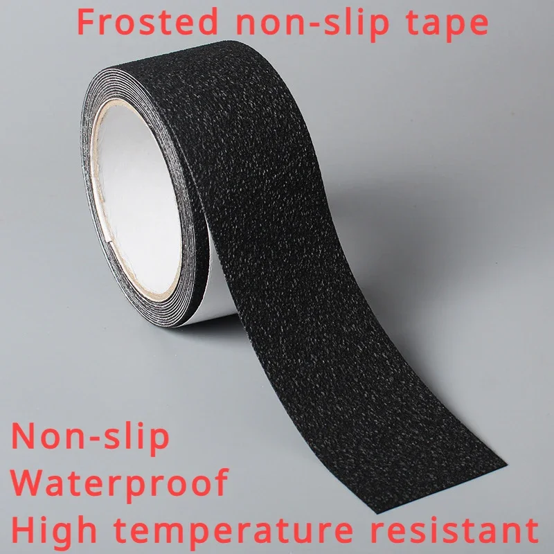 Black Frosted Anti-slip Tape Anti-frosted Slip Strips for Stairs Self-adhesive Bathroom Floor Steps Waterproof Anti-slip Warning