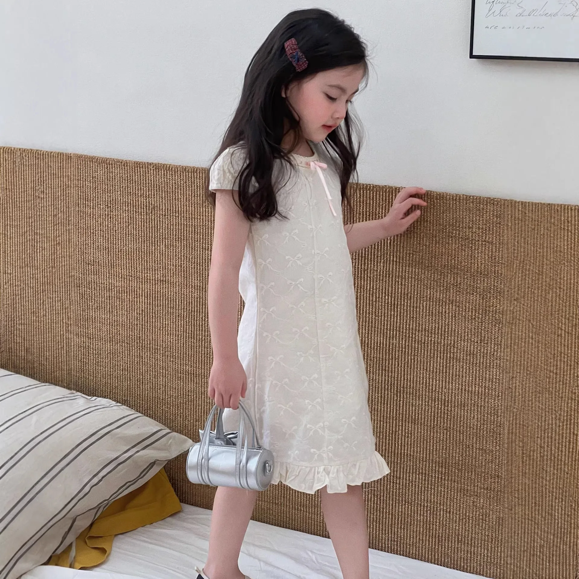 2026 Summer New Girls Bow Dress Children's Doll Skirt