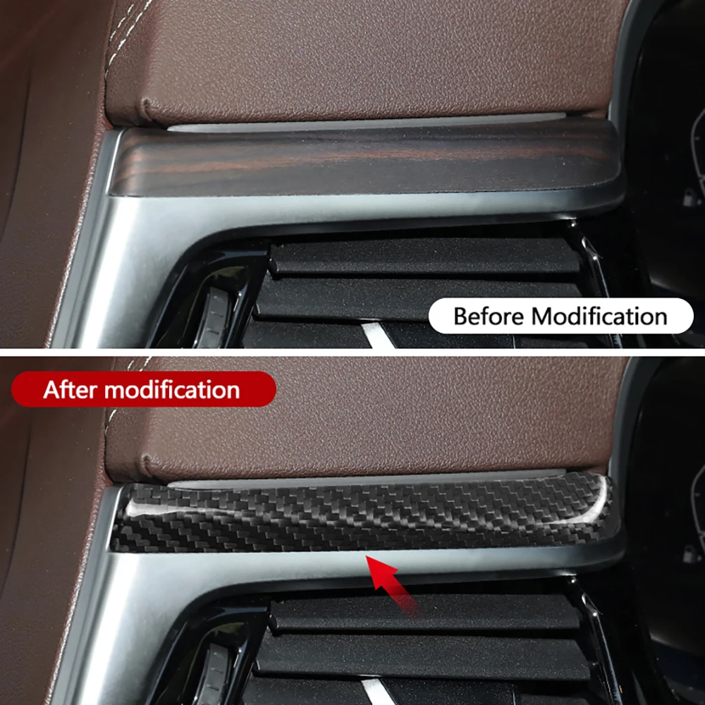 

Накладка на левую вентиляционную решетку из карбона для BMW 5 и 6 серий G30 G31 G38 2018-2022 (для леворульных авто)