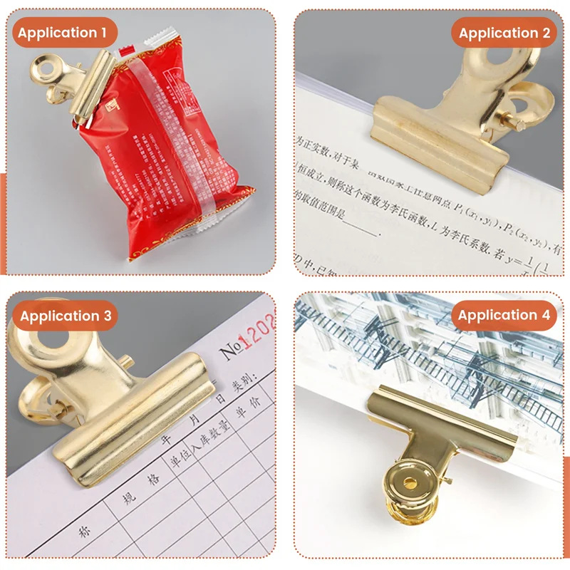 EDT-30 حزمة 1 بوصة مقاطع المفصلي البلدغ الصغيرة، مشابك الورق المعدنية الموثق ملف ورقة المال المشابك لأكياس العلامات والمحلات التجارية والمكتب و