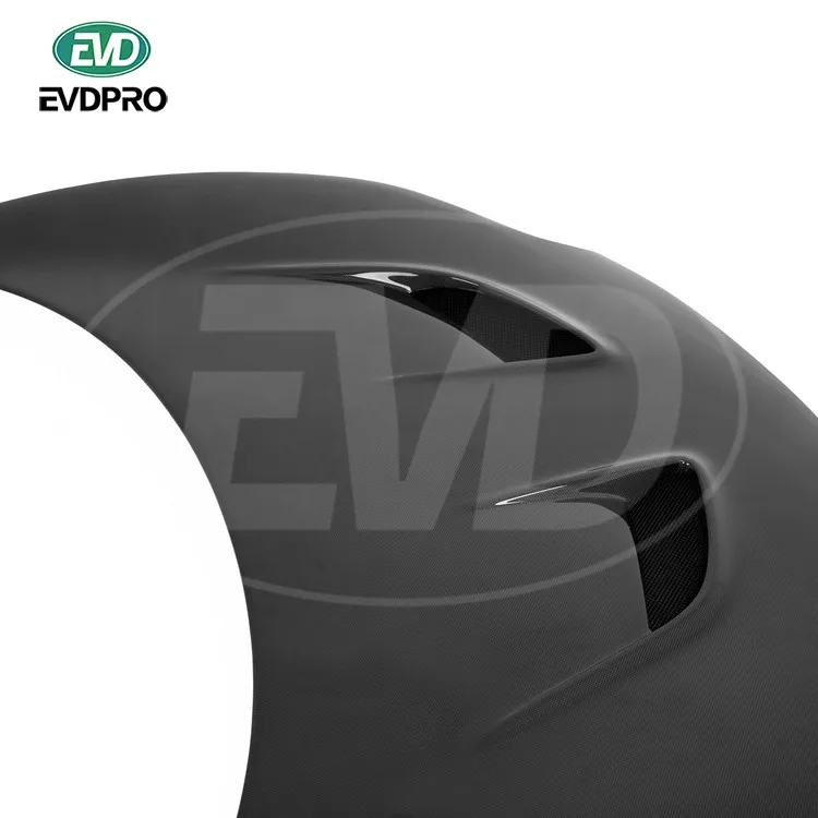 لفيراري 458 إيطاليا والعنكبوت 2011-2016 الأشرعة السوداء نمط غطاء محرك السيارة كامل من ألياف الكربون #3