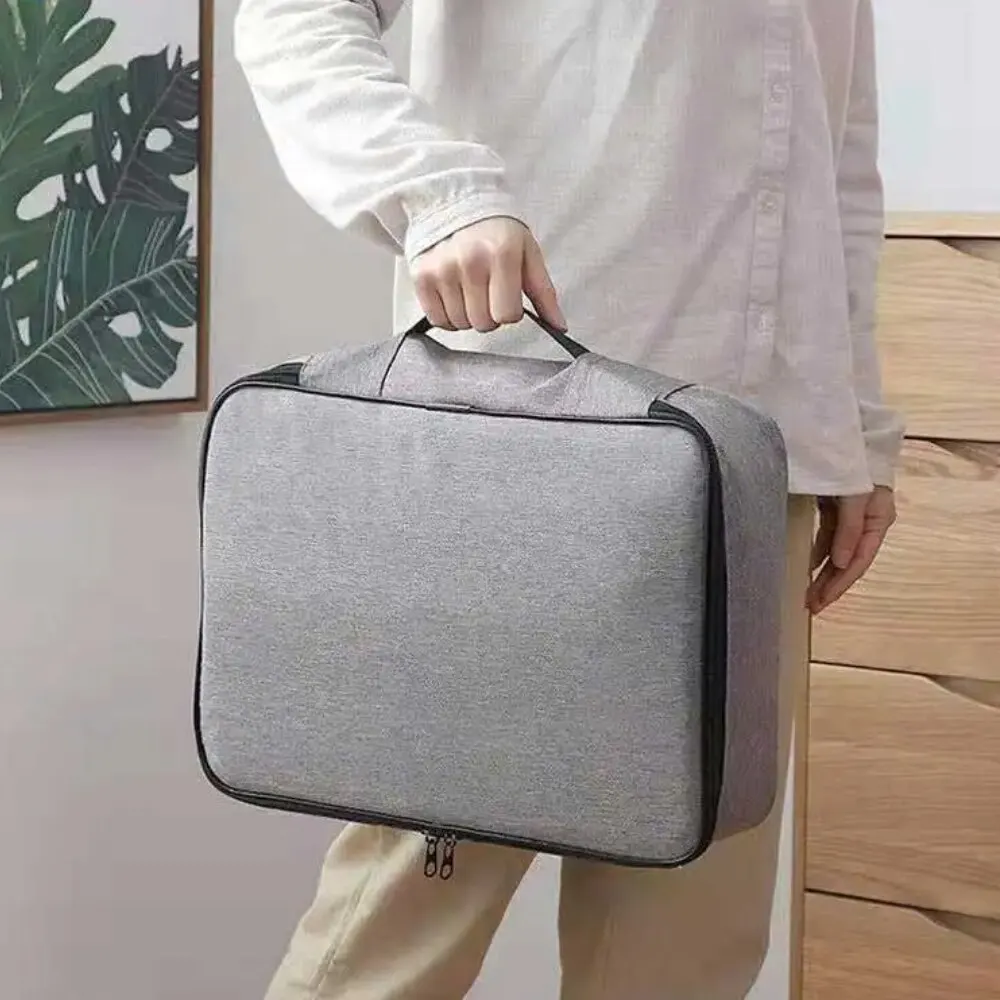 Multifunctional 2-Layer Waterproof Document Storage Bag with Password Lock Large Capacity File Organizer for Business Travel