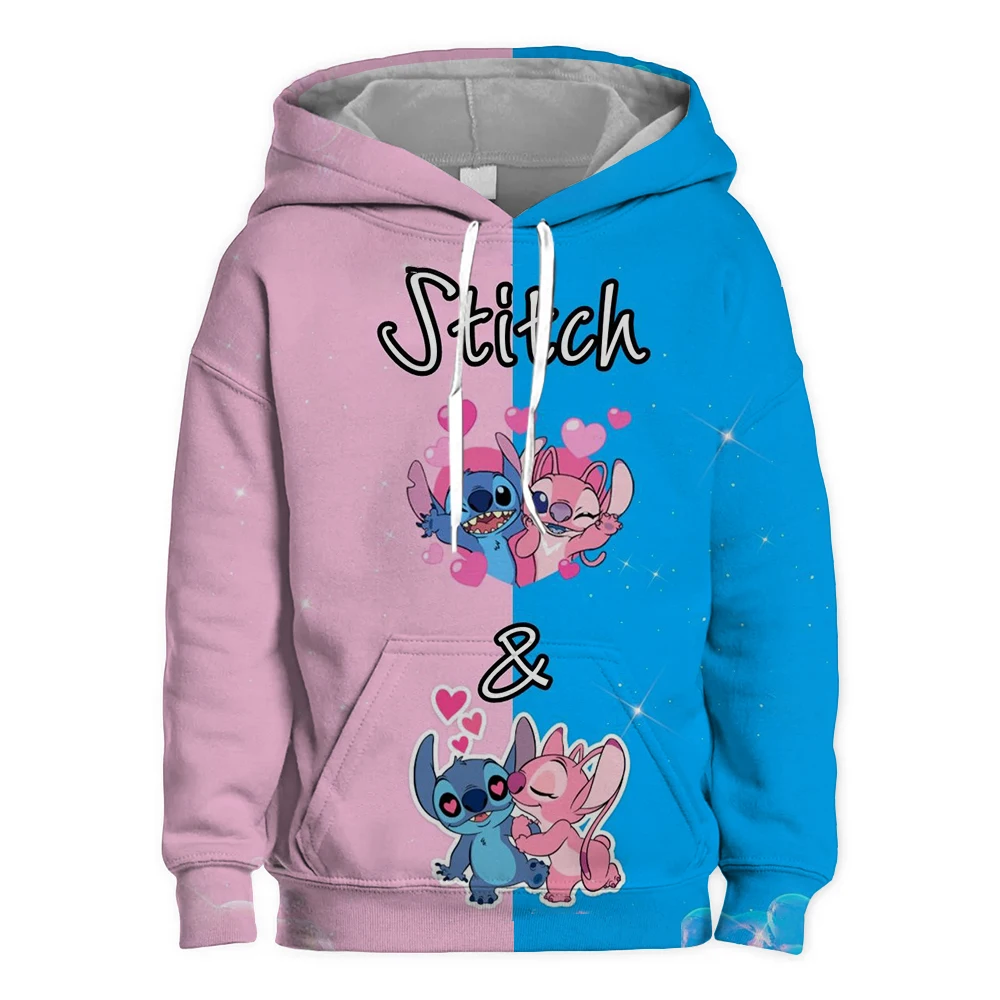 Disney Kawaii Stitch Hoodie Children Cartoon Clothes Kids Girls Boys Lilo & Stitch Sweatshirt Comic Hoodie Baby Casual Tops 2025