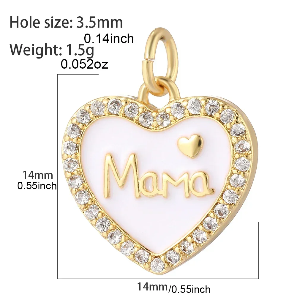 Cute Heart Shaped Eyes Charms for Jewelry Making Supplies DIY Earrings Necklace Key Buckle Pendant Bracelet Bohemian Style