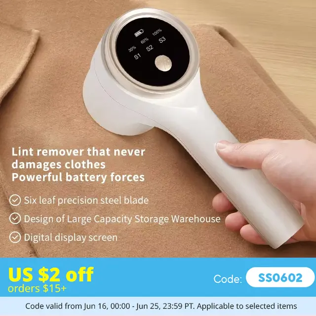 Lint Remover for Clothing Electric Pellet Fluff Remover Rechargeable