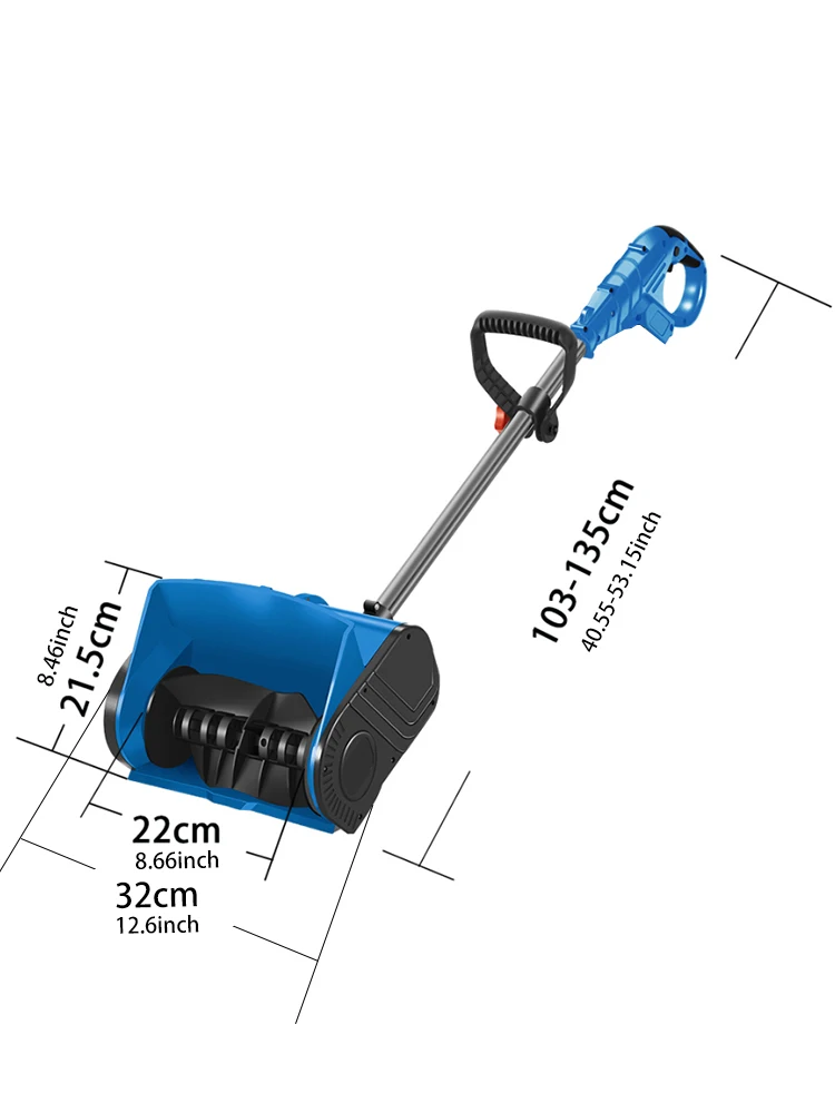 New Winter Cordless Electric Snow Blower Fit Patio Deck Driveway Snow Blowe with Adjustable Handle for 21V Makita battery