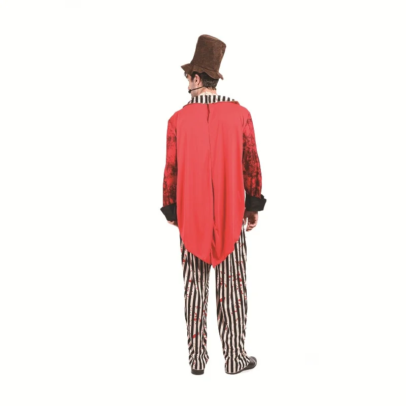 قناع وحش ملطخ بالدم للرجال لحفلات الهالوين، قناع مائل للخلف بحجم كبير، زي مهرج، قناع ظهر محدب #2