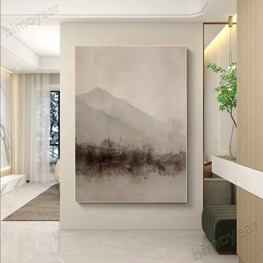 

100% hand drawn mountain peak abstract oil painting original wall painting home living room decoration paint interior aesthetics