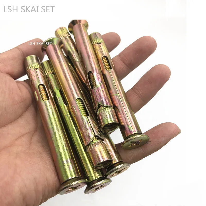 

50 шт. крестообразные болты с потайной головкой, втулка, бетонный анкер, встроенный натяжной крестообразный болт, крепежные детали, расширительные винты