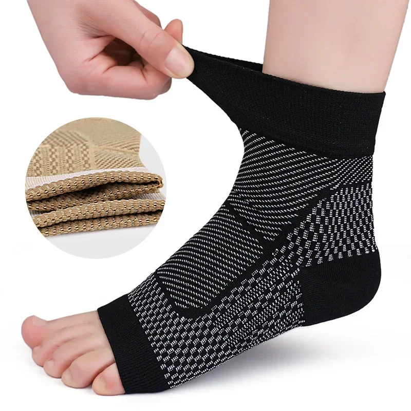 1Pair Compression Socks Ankle Support Pain Relief Ankle Brace Sleeve Foot Anti-Fatigue Plantar Fasciitis Sport Running Yoga Sock