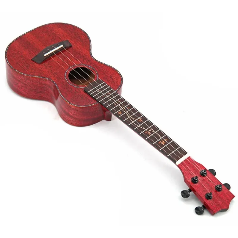 Ukulele Top Solid Concert 23  Mahogany Inch Acoustic Guitar Ukelele Highgloss Colors 4 Strings UP Red Green