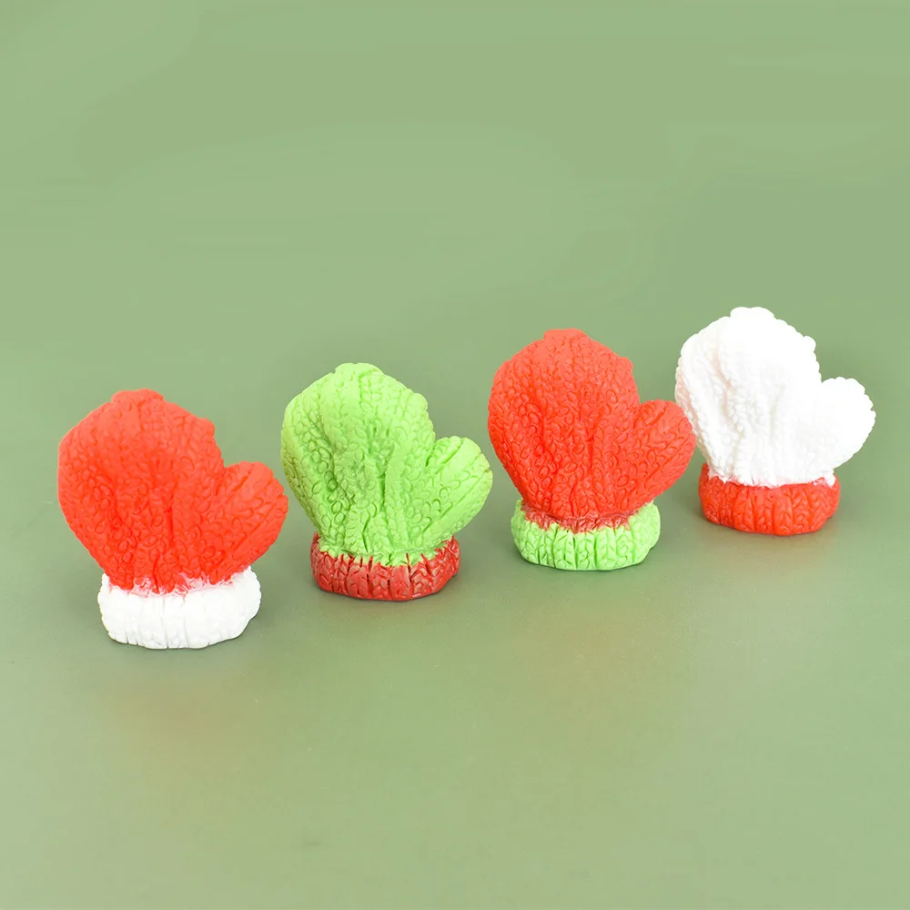 New Cute Resin 3D Mini Christmas Tree Gloves Planar Flatback Cabochans Flatbacks Craft Supplies Kawaii Accessories Charm DIY image 4