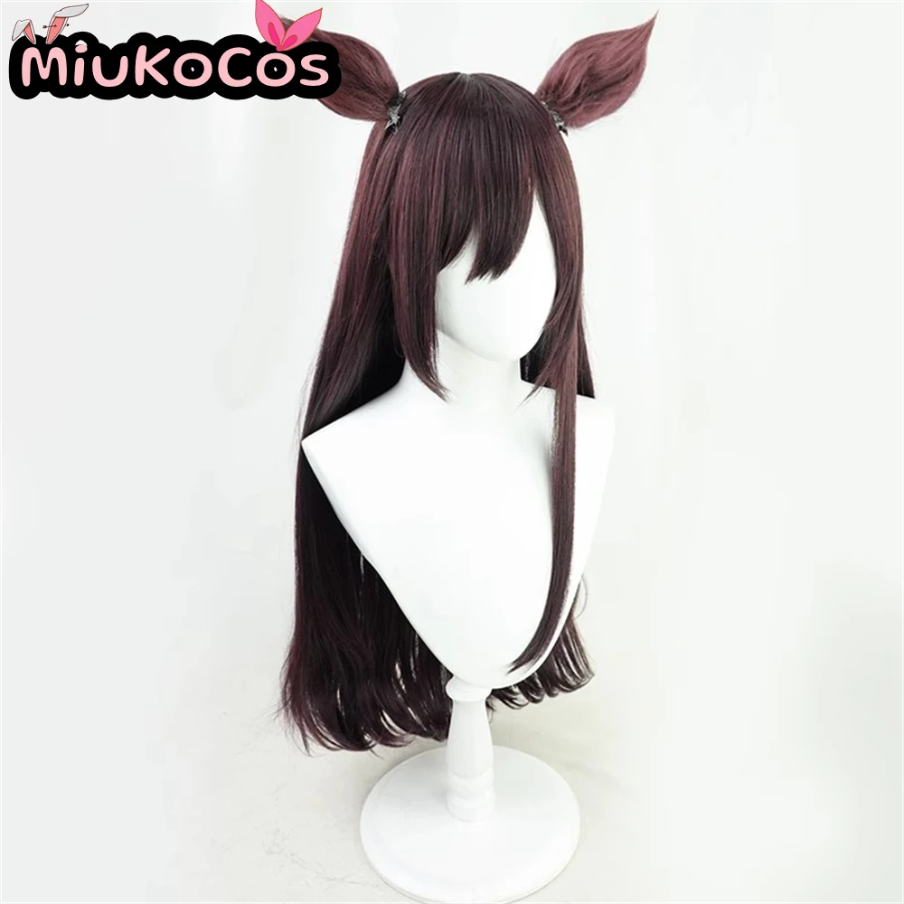 متوفر في المخزون ذاجيلودوベル Mejiro Dober شعر مستعار تأثيري مع آذان وذيل MiukoCosplay Umamusume: كوسبلاي ديربي جميل