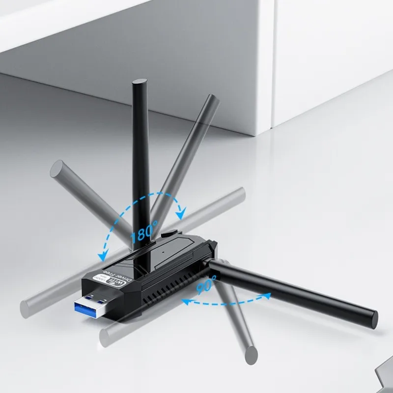 OEM Wireless USB Network Wifi Adapter High Speed 1300Mbps Dual Band Wireless Network Card