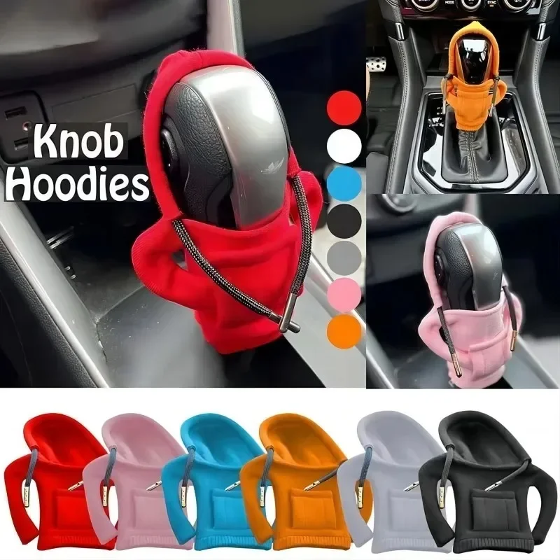 

Creative Car Gear Lever Hoodie Handbrake Cover Car Gear Shift Lever Hood Small Sweater Decoration Gear Lever Clothing Cover