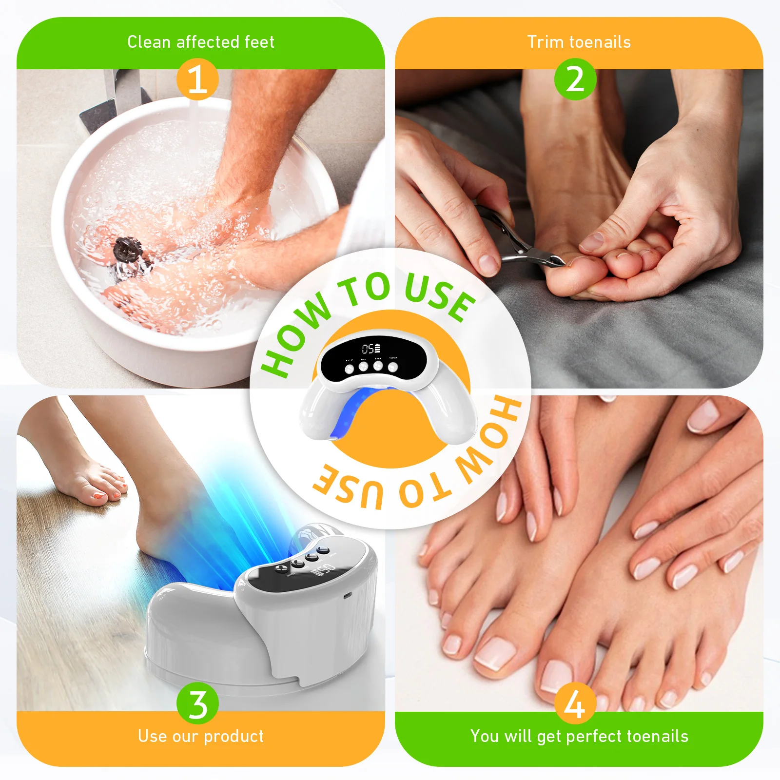 New Nail Fungus Laser Treatment Device 470nm Blue Light 905nm Invisible Infrared Light Dual-Wave Therapy for Onychomycosis - view 5