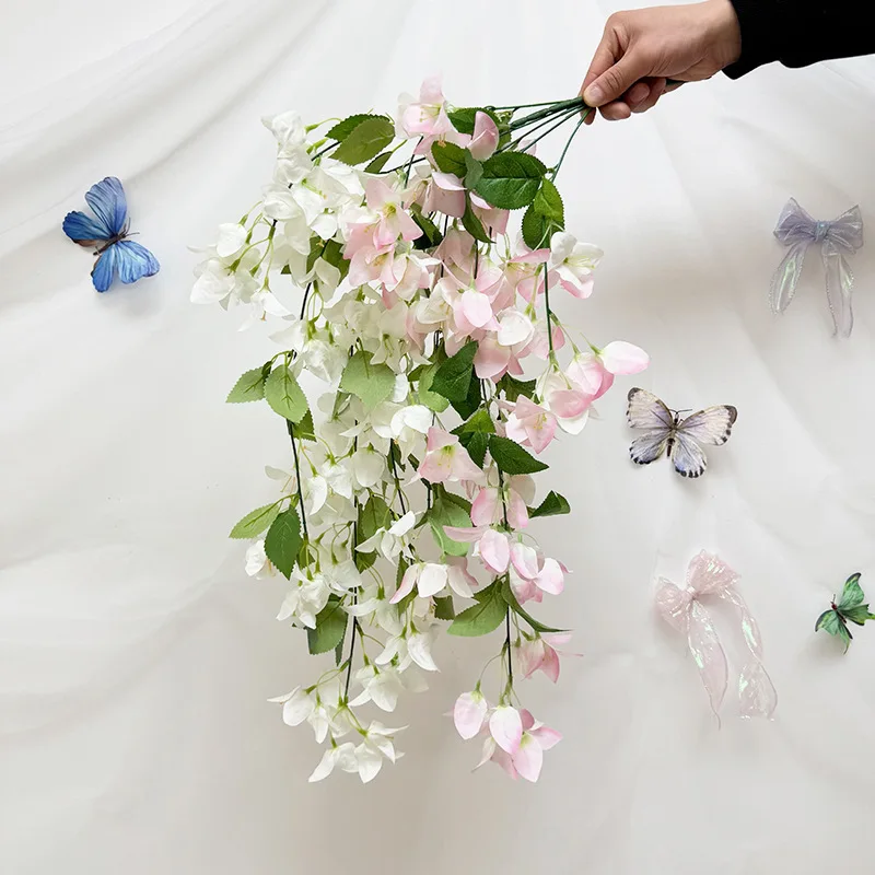 

6pcs Wedding Pink Wall Hanging Bougainvillea Artificial Flower Garden Decoration Artificial Bougainvilleas Silk Fake Flowers