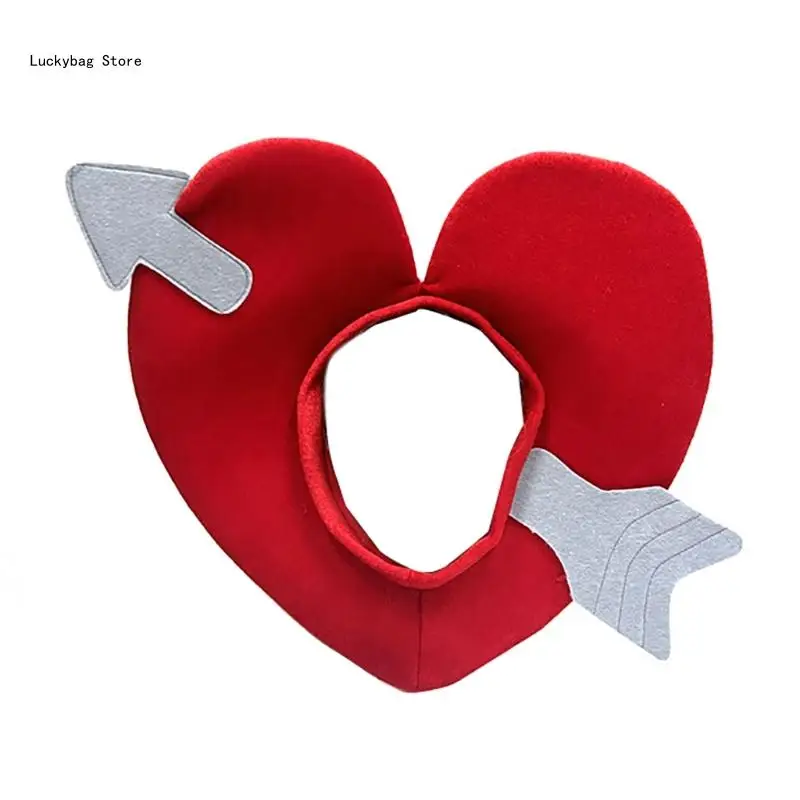 

3D Cupids Arrows Heart Hat Love Heart Headgear Hat for Adult Stage Props Accessory