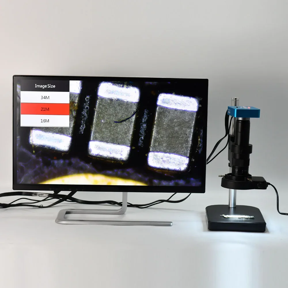 48MP Microscope Camera 2K 4800W HDMI-Compatible USB Industrial Electronic Digital Microscope for Phone PCB Soldering Repair