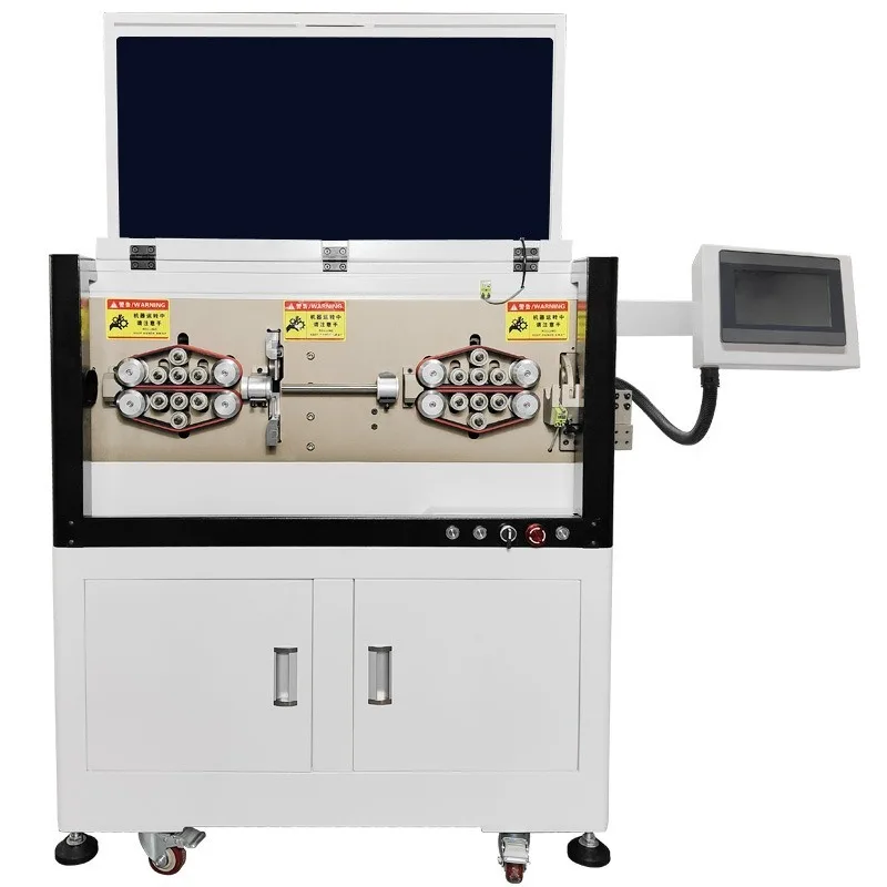 Full Automatic Computer Wire Stripping Machine For 120mm² Large Cables 24 Wheels Drive Belt Feeding Without Indentation