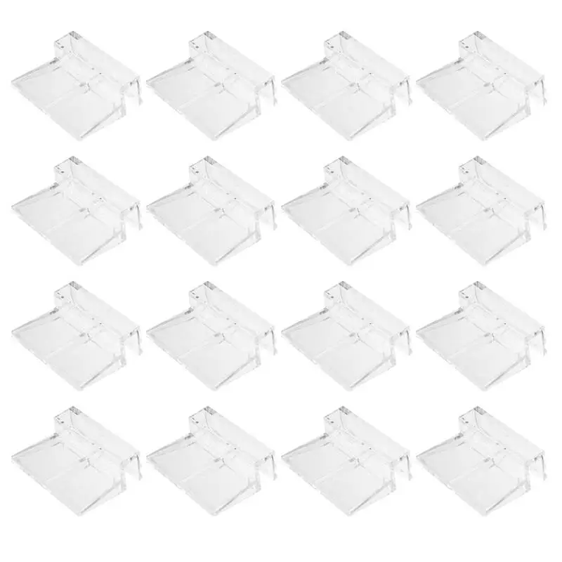 16 Pcs Aquarium Cover Bracket Lid Clips 6mm Fish Tanks Glass Clamps Top Rimless Holder Support Stand Accessories