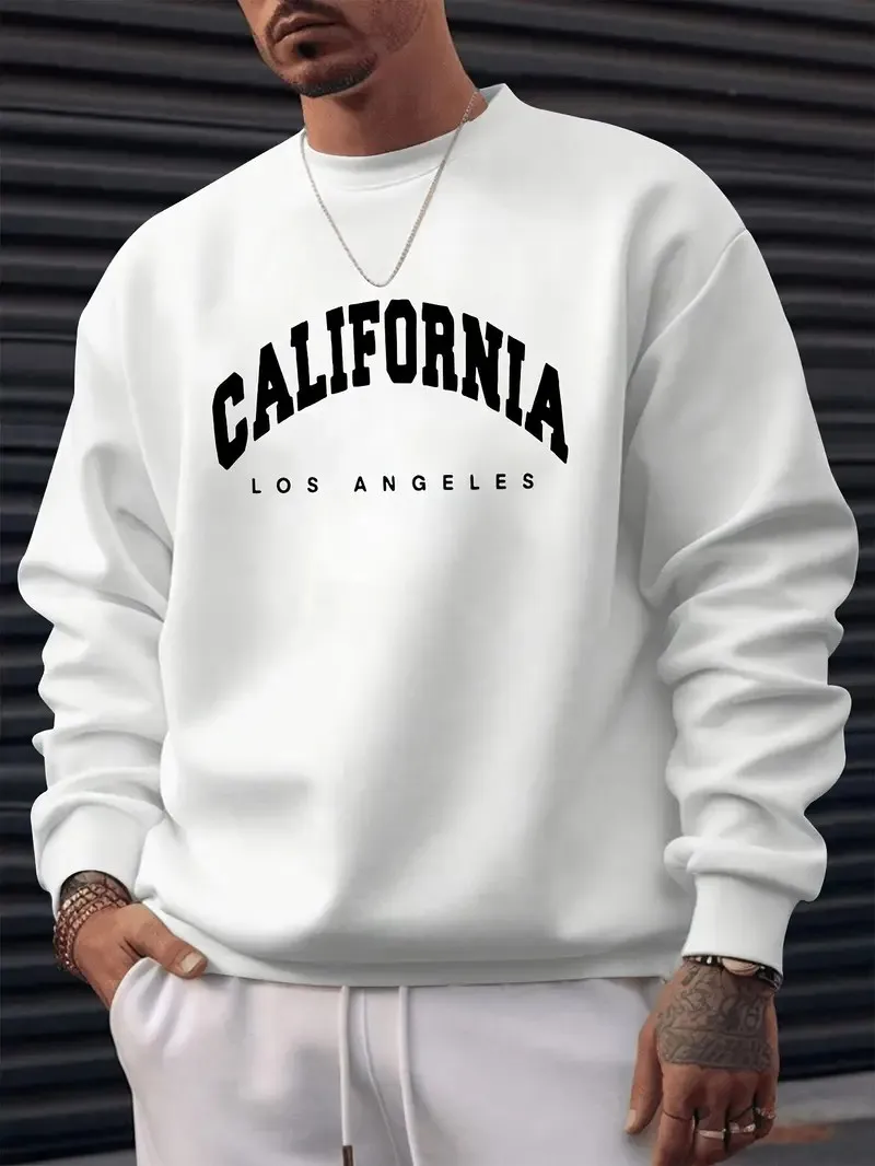 يتميز القلنسوة الرجالية الجديدة ذات الرقبة المستديرة لربيع وخريف 2025 بطباعة حروف ثلاثية الأبعاد غير رسمية وعصرية في الشارع #1