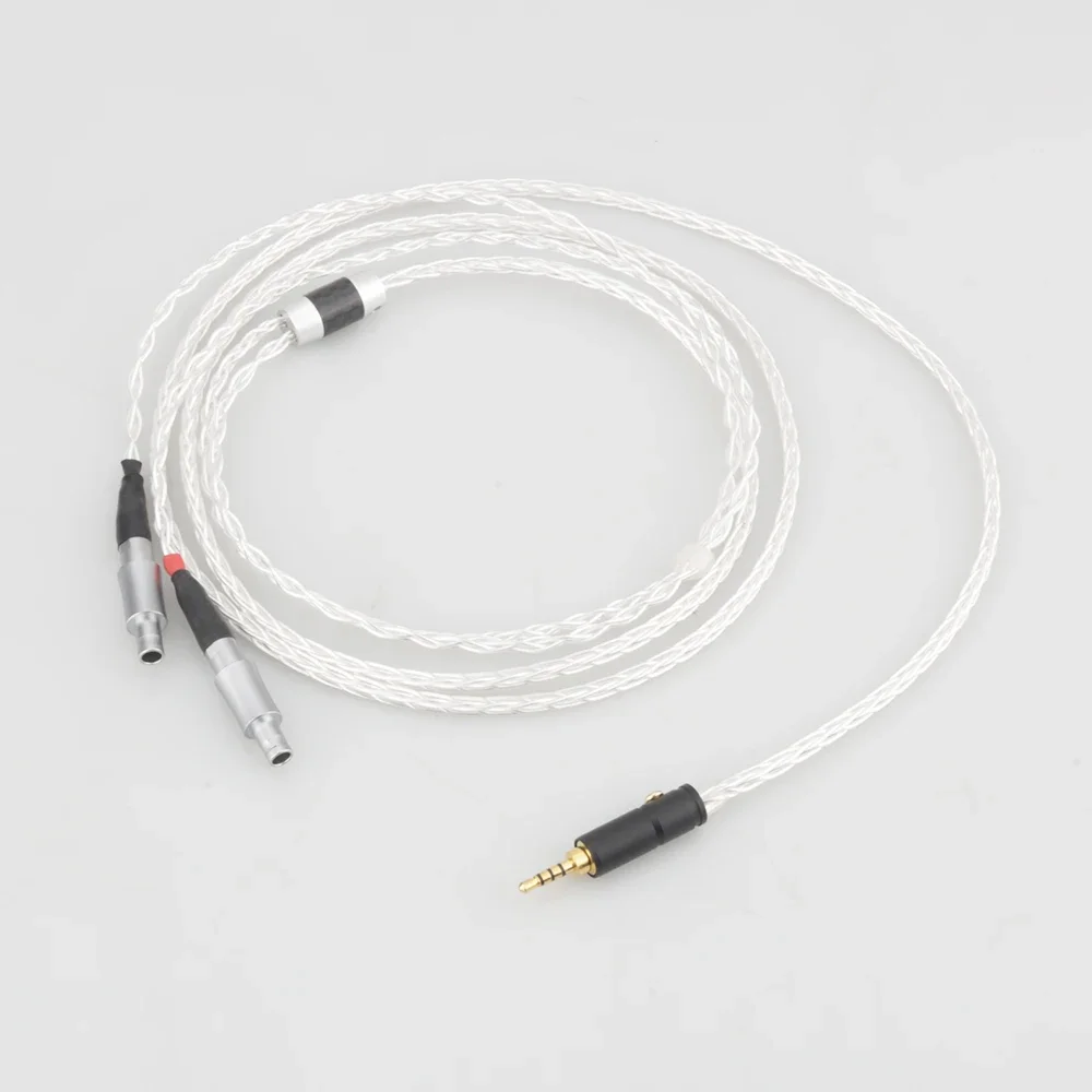 Audiocrast 2.5/3.5/4.4mm/6.35/XLR Balanced 8 Cores Silver Plated Headphone Upgrade Cable Cable ForHD800 HD800S HD820