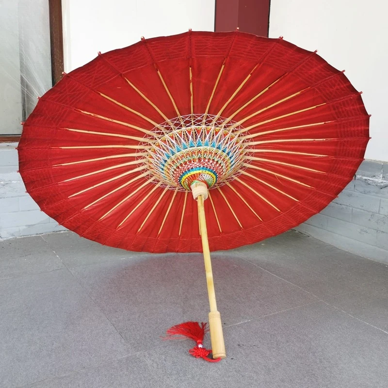 

Сплошной цветной зонт с маслом Tung — непромокаемая солнцезащитная опора для интеллектуального культурного наследия для антикварного и свадебного использования, цвет мармелада