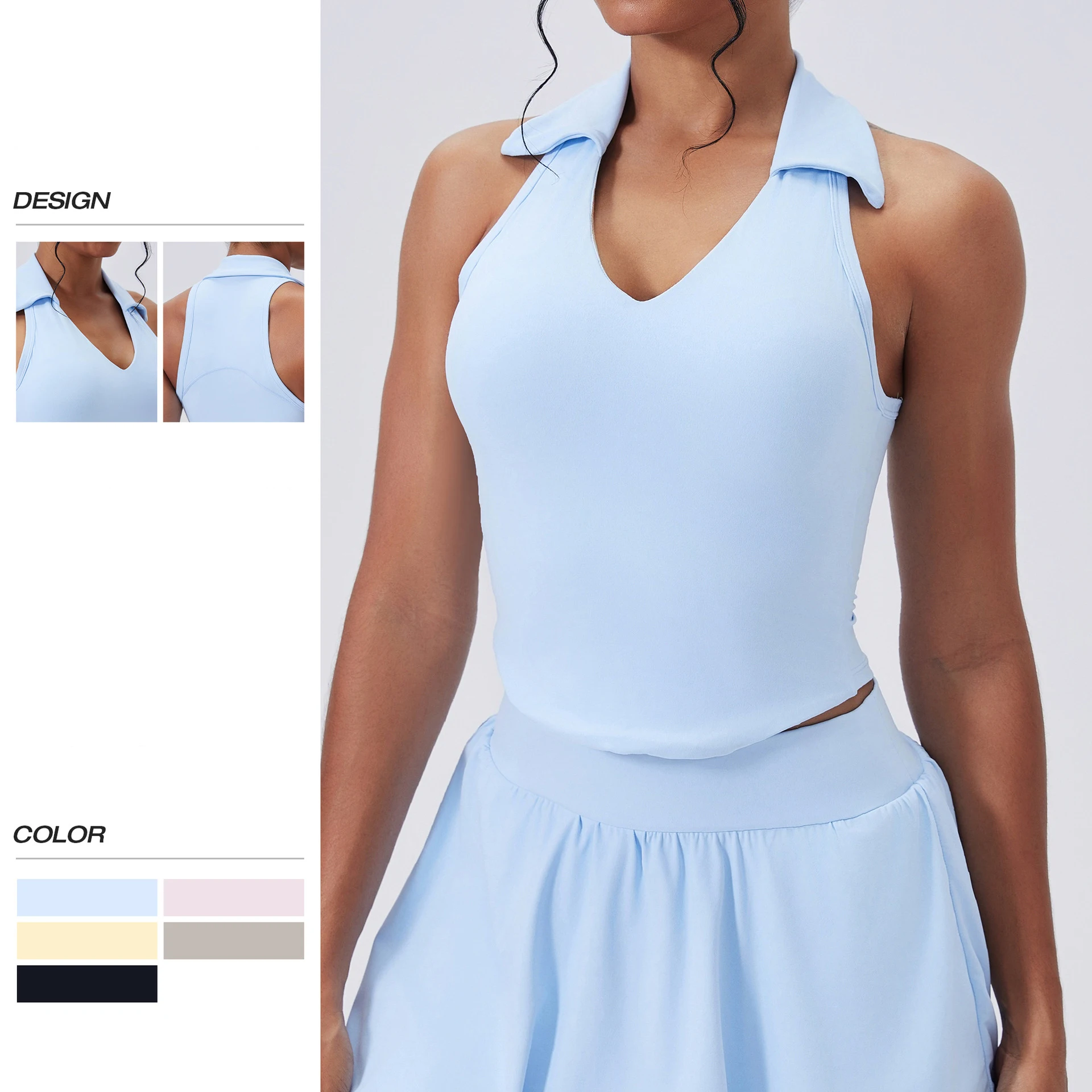 Shockproof Yoga Vest Stand Up Collar Gym Tank Top Women Fitness Quick-Dry Workout Bra Running Female Sports Sleeveless Top Women
