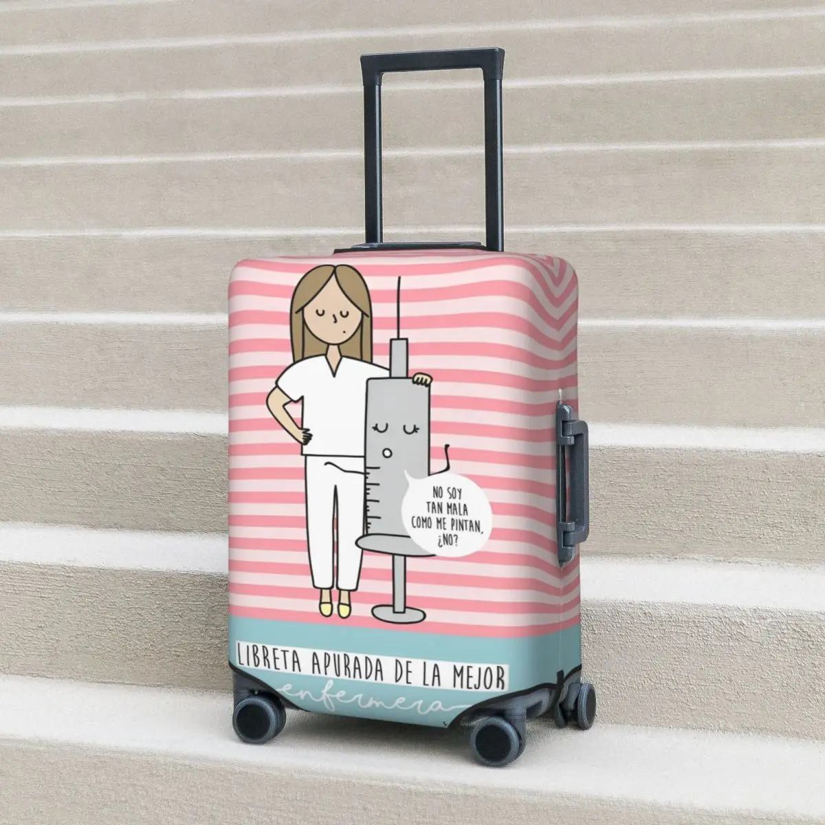 

Enfermera En Apuros Doctor Nurse Suitcase Cover Vacation Elastic Luggage Case Cruise Trip Protection