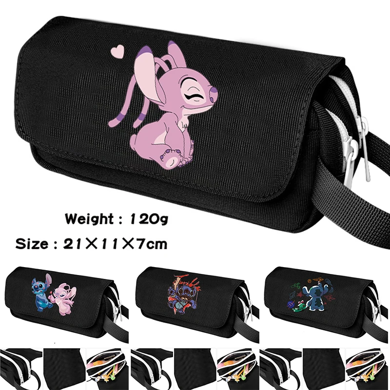 Anime Lilo Stitch Pencil Case School Supplies Pencil Bag High Capacity Stationery Box Teenagers Cartoon Cosmetic Bag Pencil Case