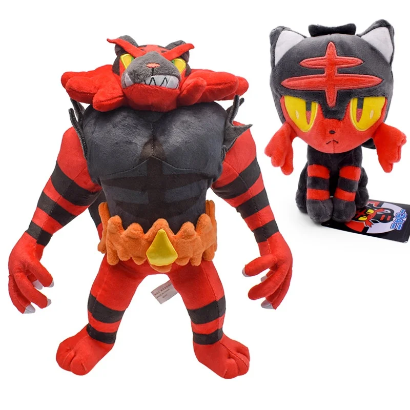 Pokemon Peluche Litten Incineroar Plush Toy Action Figure Animal Doll Anime Figure Stuffed Plush Soft Christmas Kid Gift