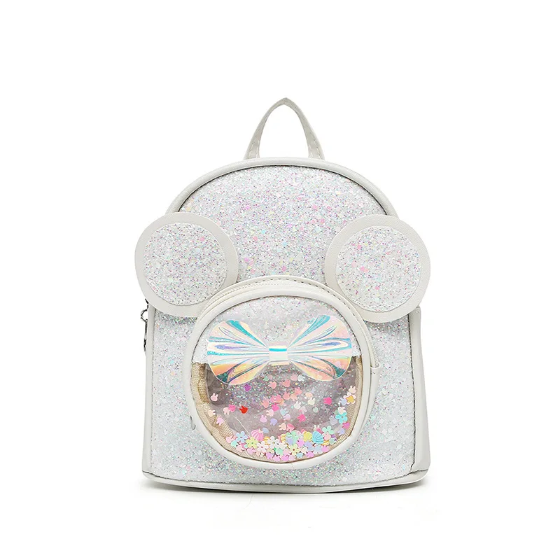 New Cute Children\'s Bag Fashion Sequin Kindergarten Backpacks for Baby Girls Cartoon Casual Schoolbag Princess Bag Girls Gifts