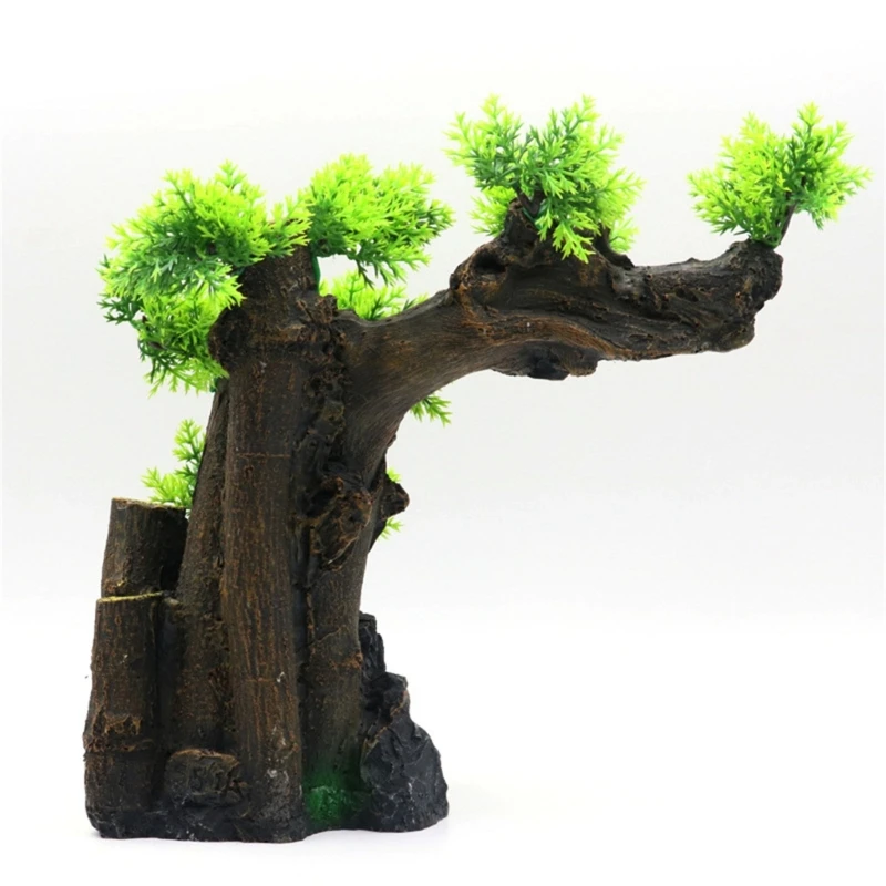 Aquariums Pine Trees Large Resins Artificial Plant for Fish Tanks Natural Look Fish Tanks Accessories