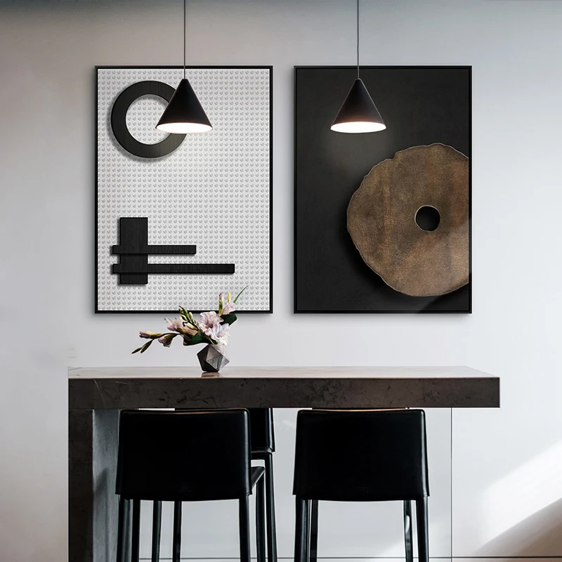 

2pcs/Set Abstract Black White Modern Canvas Poster Wall Art Picture Decoration Hanging Painting Modern Living Room Home Decor