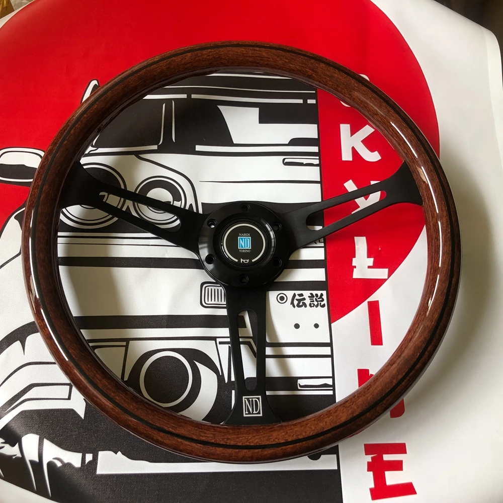 JDM 15Inch 380MM ABS Wood Nardi Steering Wheel Car Rally Drift Racing Nardi Wood Steering Wheel Volantes For VW HONDA TOYOTA BMW