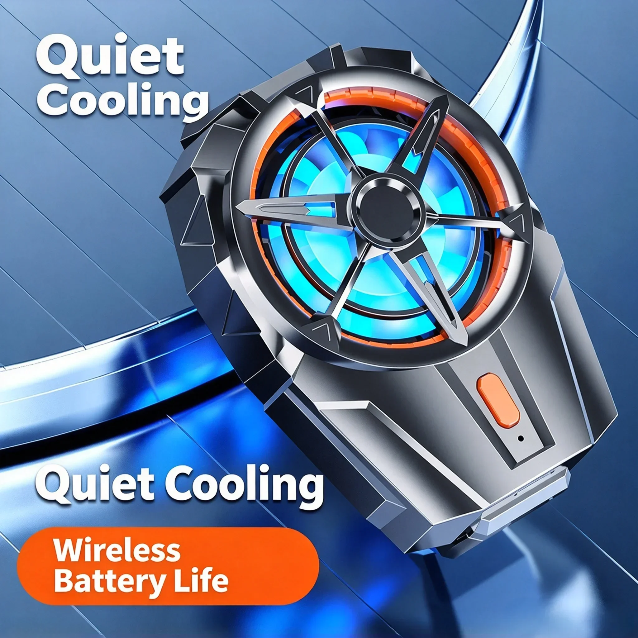 Phone Radiator Fan Silent Back Clip 3 Speed Adjustable Portable Universal for Gaming Live Streaming Mobile Overheat