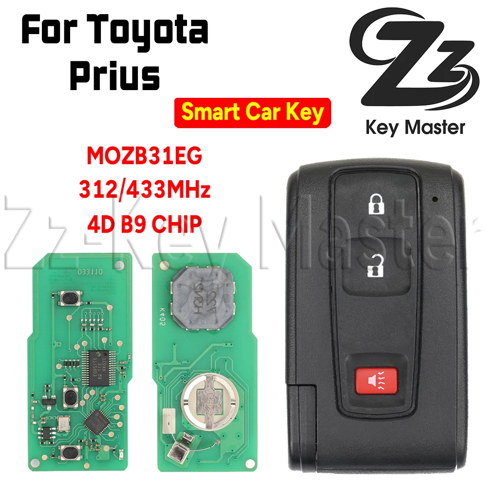 

Zz Key Master Smart Card Key MOZB31EG 4D B9 CHIP 312/433MHz For Toyota Prius 2004-2009 Semi/Fully intelligent Card MOZB21TG