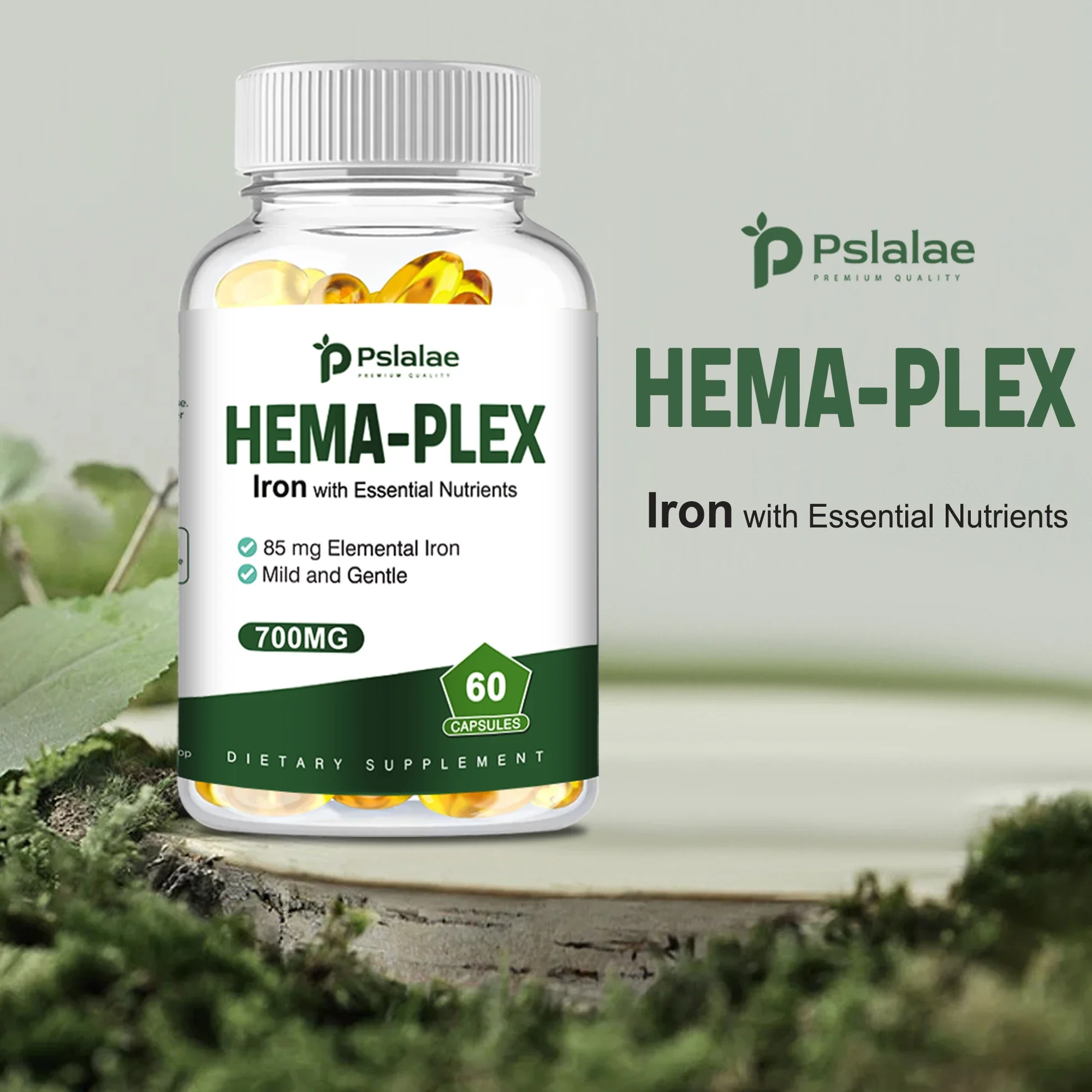 مكواة HEMA-PLEX - صحة الجسم بشكل عام، مكمل صحي شامل، يعزز إنتاج الخلايا الحمراء الصحية - 60 كبسولة #4